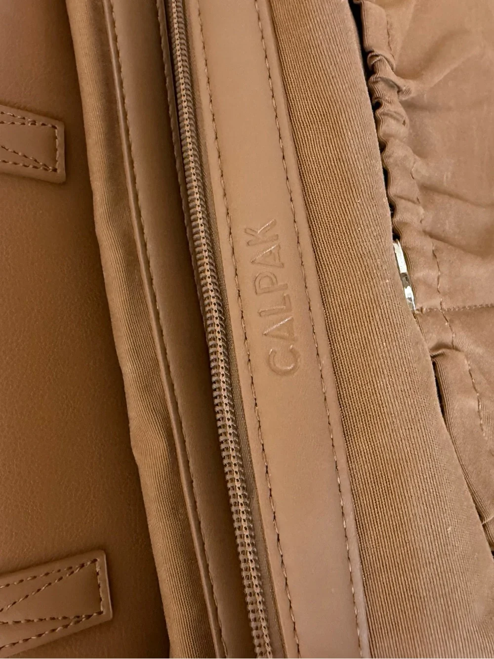 CALPAK Haven 16 Laptop Tote Bag Toffee Brown Tan Work Travel Commuter Office